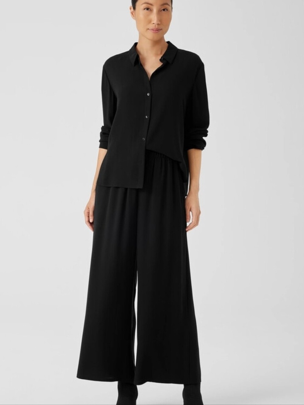 Eileen Fisher Black Wide-Leg Pants